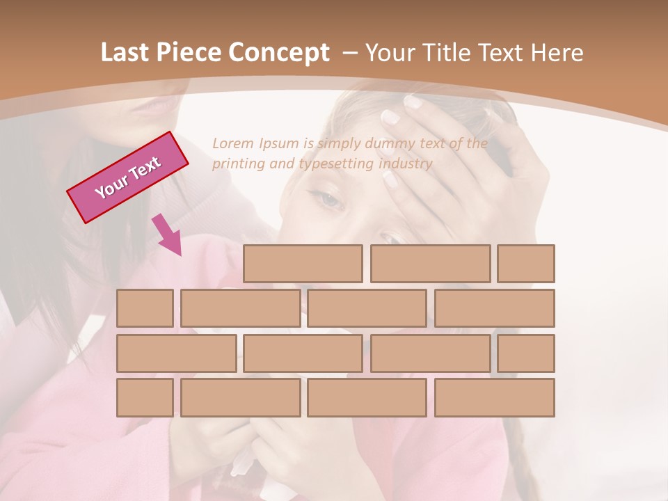 Little Girl Girl Pain PowerPoint Template