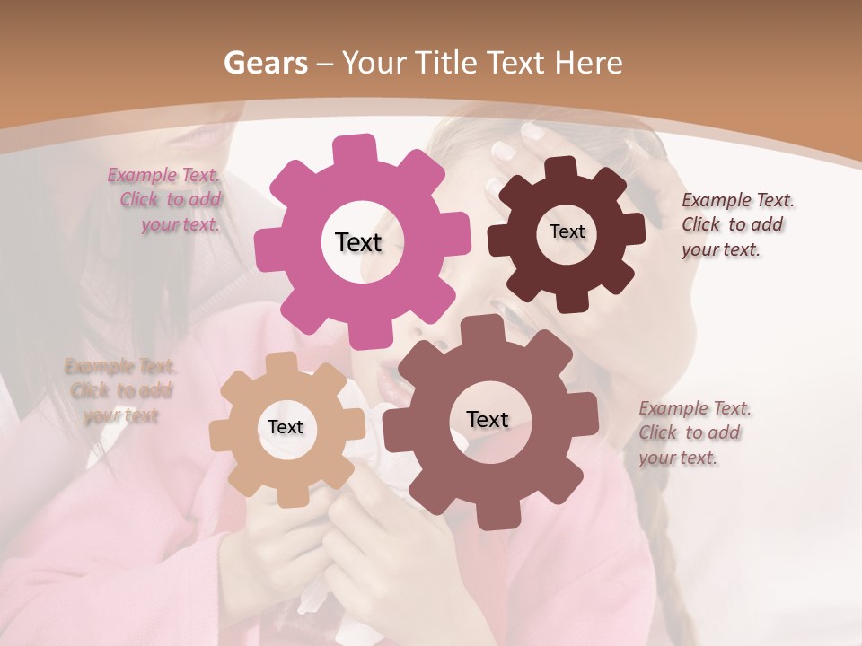 Little Girl Girl Pain PowerPoint Template