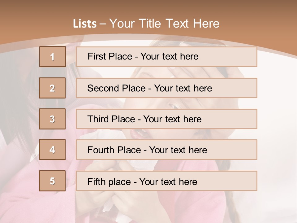 Little Girl Girl Pain PowerPoint Template