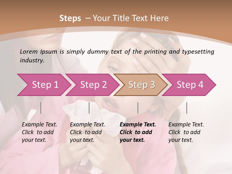 Little Girl Girl Pain PowerPoint Template