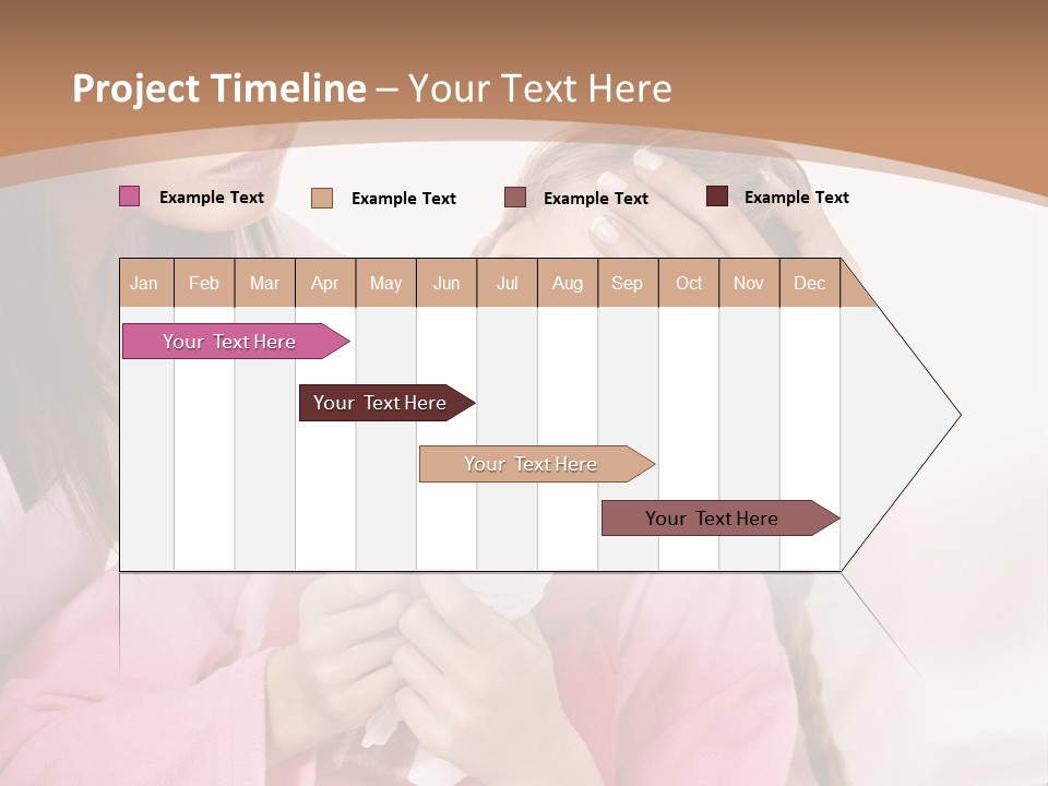 Little Girl Girl Pain PowerPoint Template