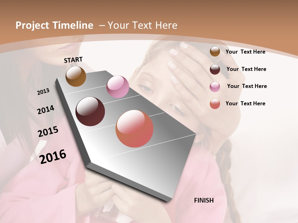 Little Girl Girl Pain PowerPoint Template