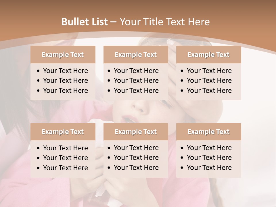 Little Girl Girl Pain PowerPoint Template