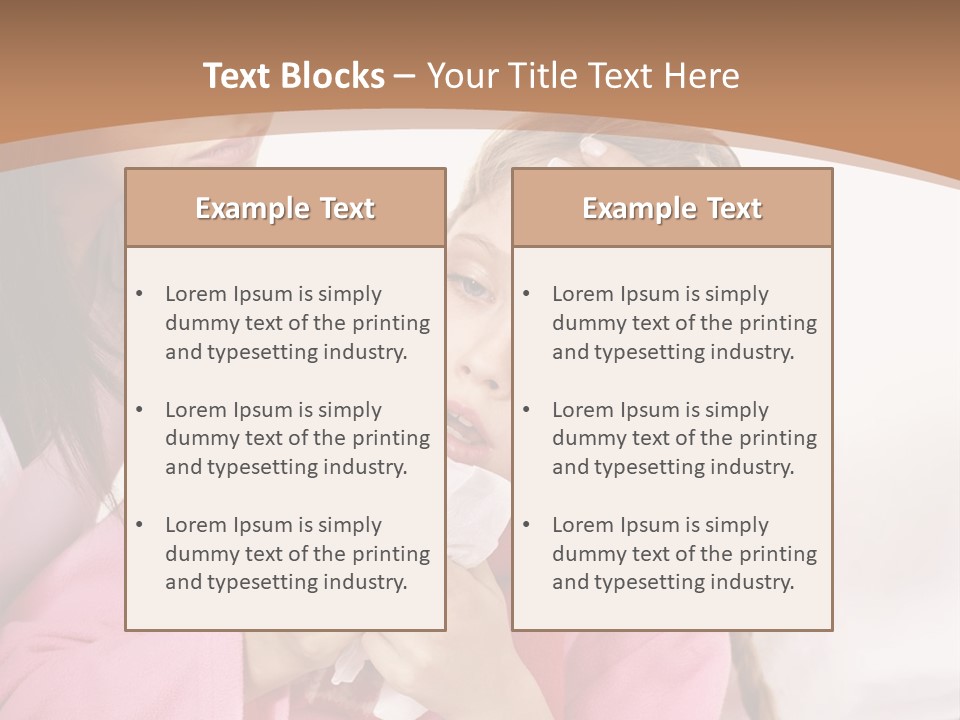 Little Girl Girl Pain PowerPoint Template