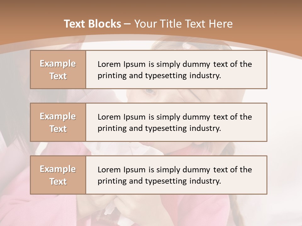 Little Girl Girl Pain PowerPoint Template