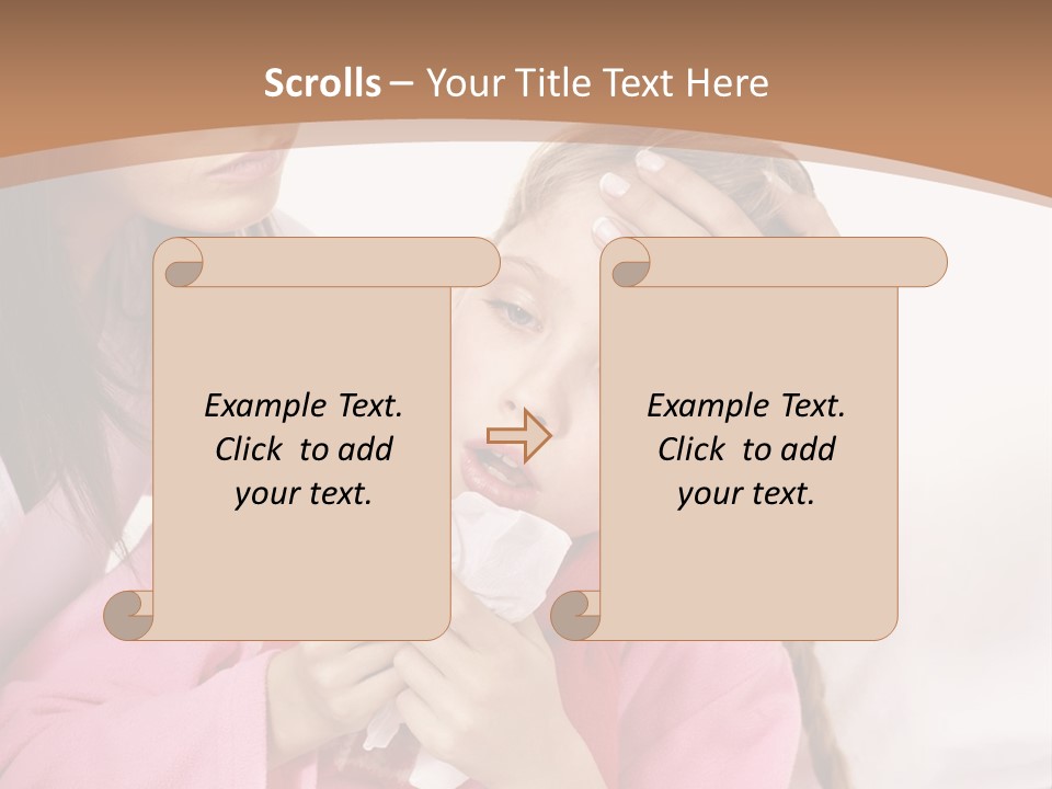 Little Girl Girl Pain PowerPoint Template