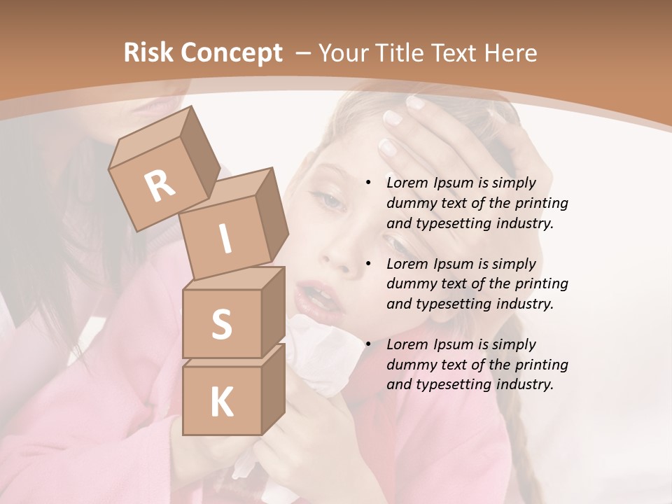 Little Girl Girl Pain PowerPoint Template