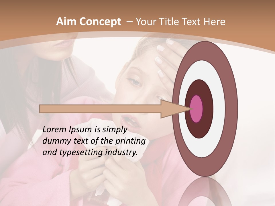 Little Girl Girl Pain PowerPoint Template