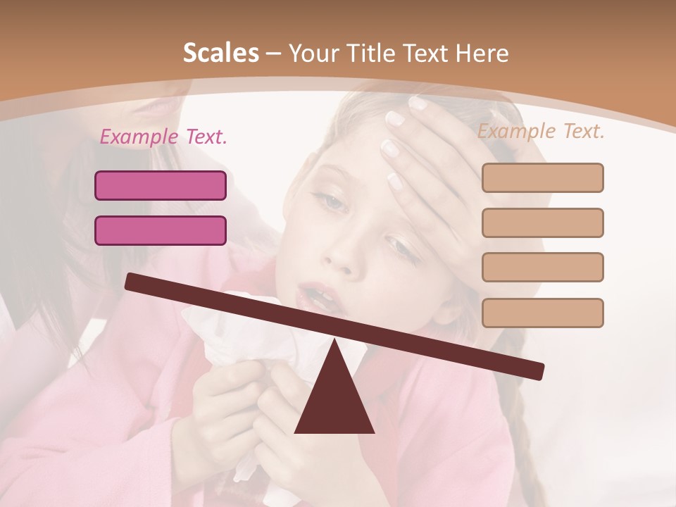 Little Girl Girl Pain PowerPoint Template