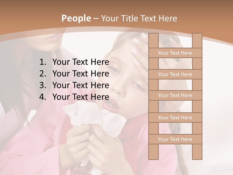 Little Girl Girl Pain PowerPoint Template