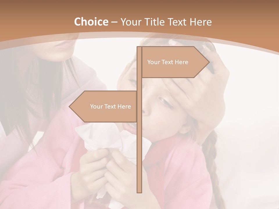 Little Girl Girl Pain PowerPoint Template