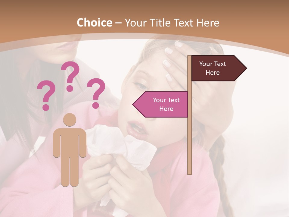 Little Girl Girl Pain PowerPoint Template