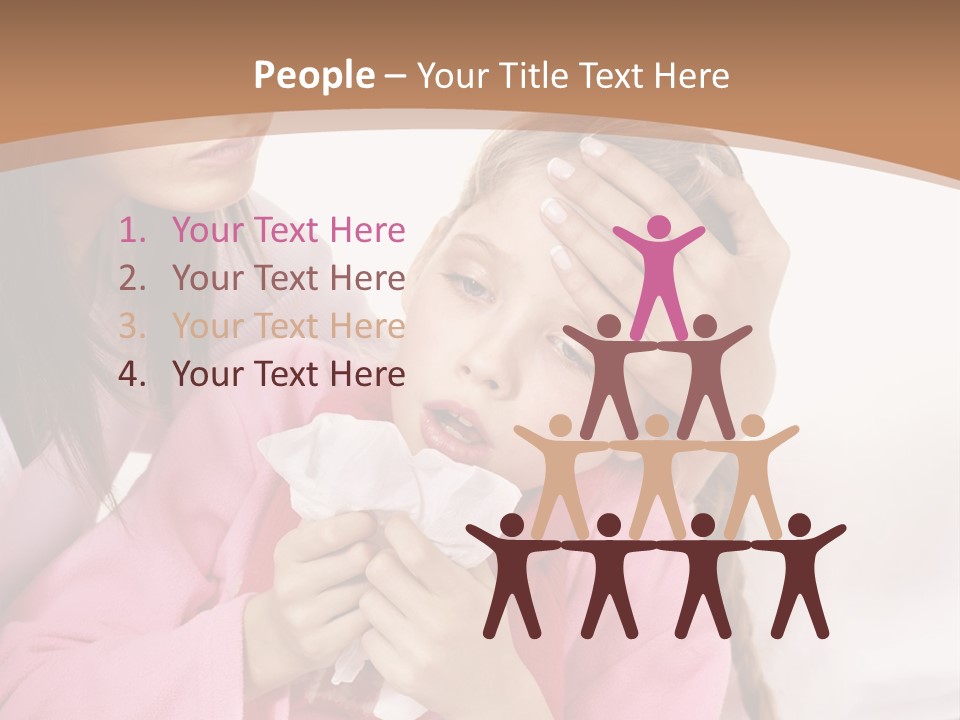 Little Girl Girl Pain PowerPoint Template