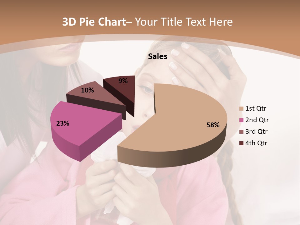 Little Girl Girl Pain PowerPoint Template
