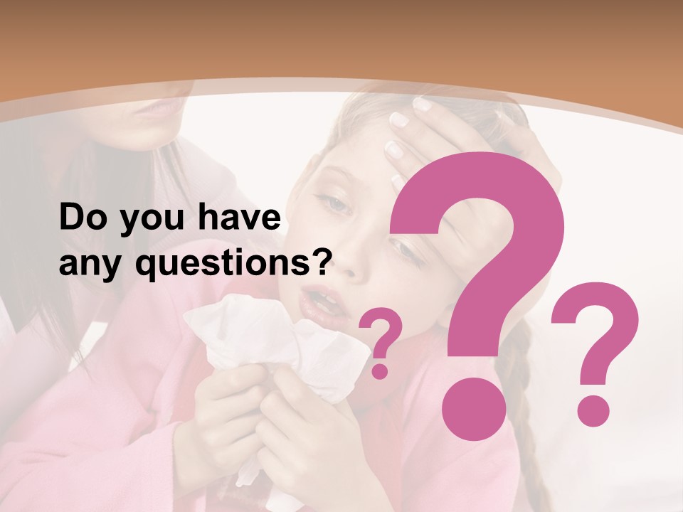 Little Girl Girl Pain PowerPoint Template