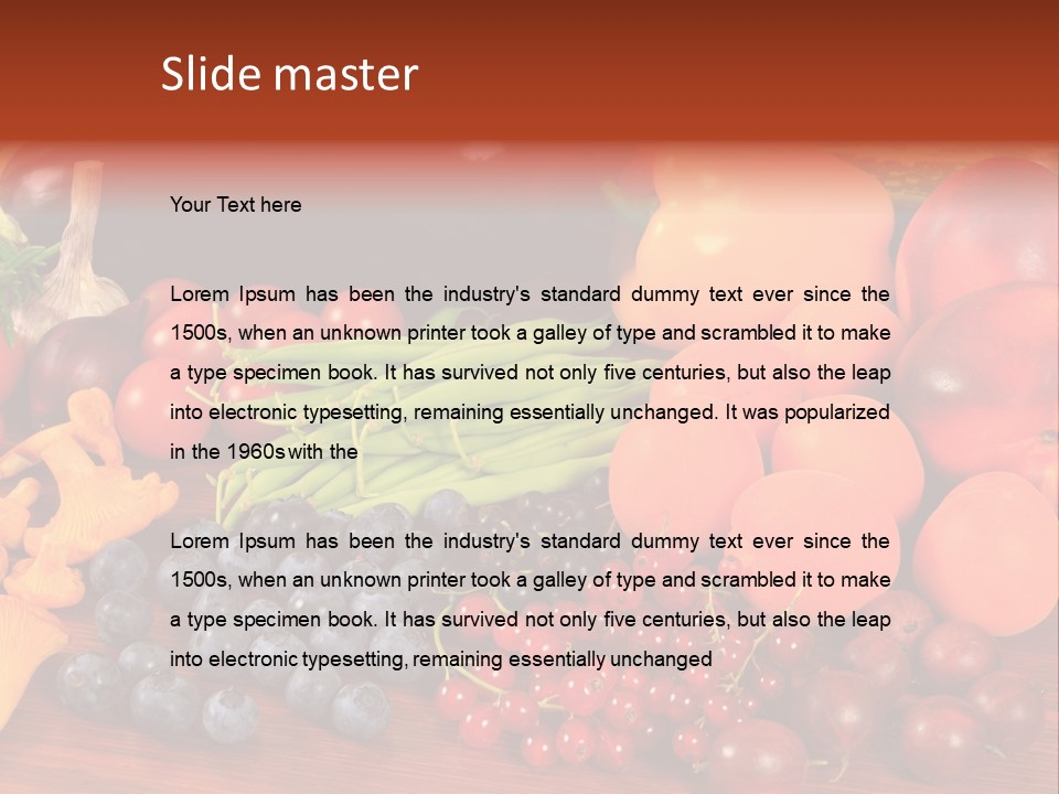 Zucchini Currant Courgette PowerPoint Template