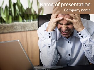 Clinching Furious Burnout PowerPoint Template