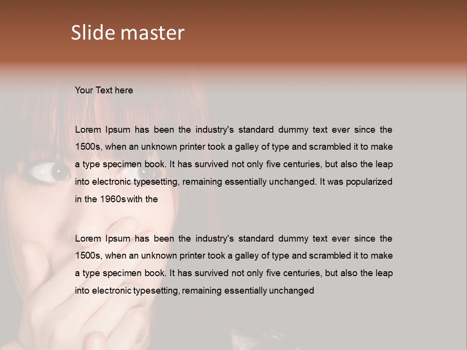 Girl Dark Scared PowerPoint Template