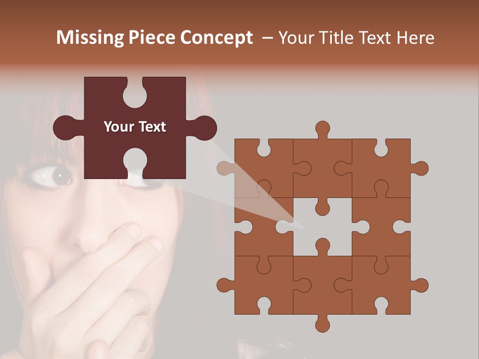 Girl Dark Scared PowerPoint Template