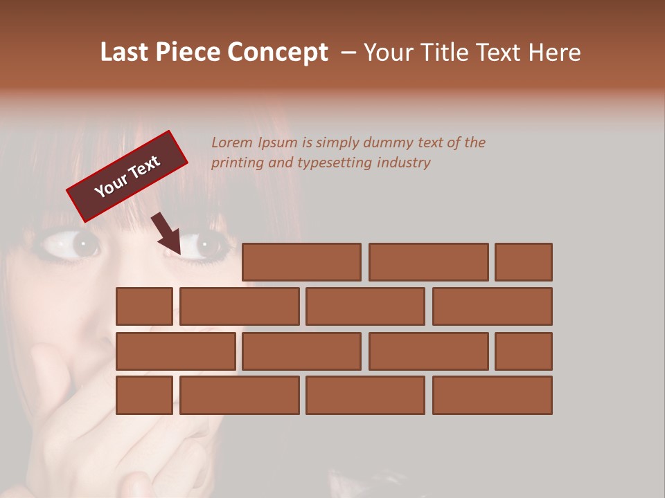 Girl Dark Scared PowerPoint Template