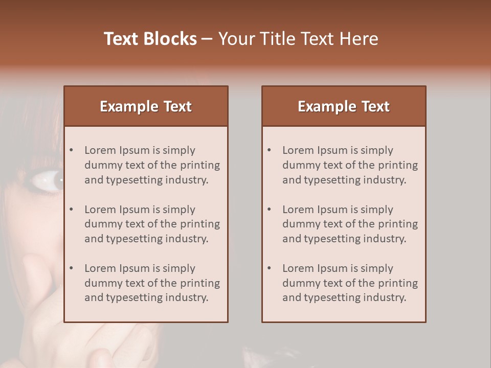 Girl Dark Scared PowerPoint Template