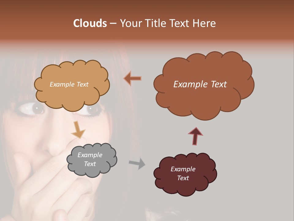 Girl Dark Scared PowerPoint Template