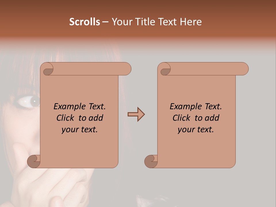 Girl Dark Scared PowerPoint Template