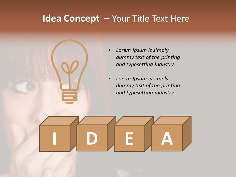 Girl Dark Scared PowerPoint Template