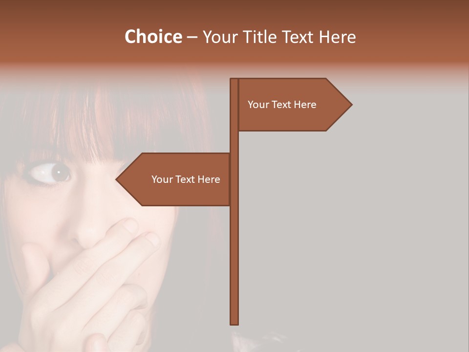 Girl Dark Scared PowerPoint Template