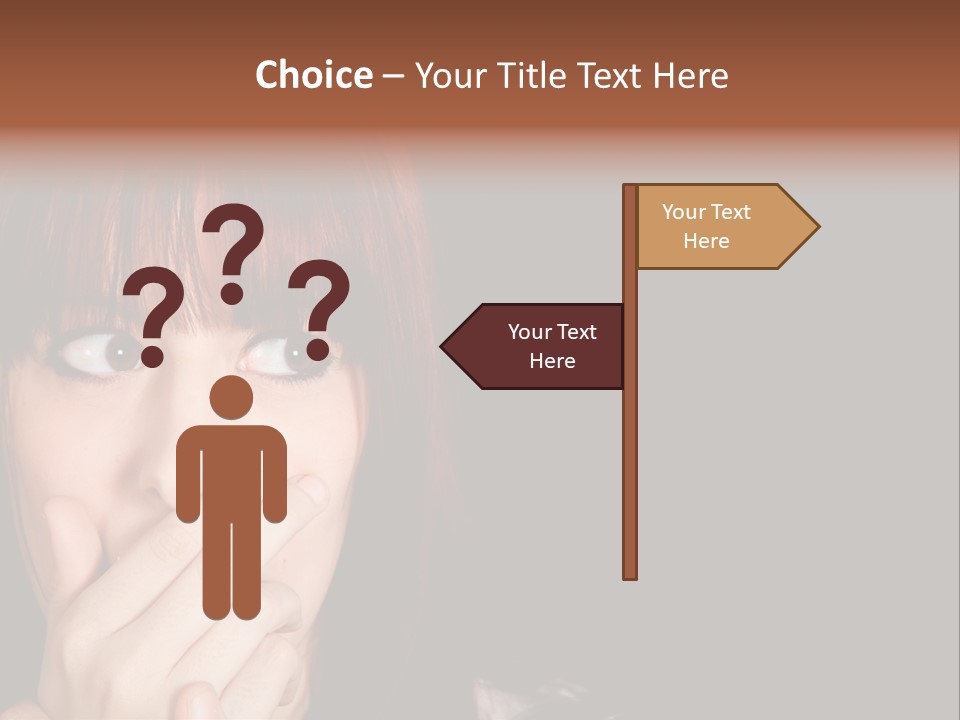 Girl Dark Scared PowerPoint Template