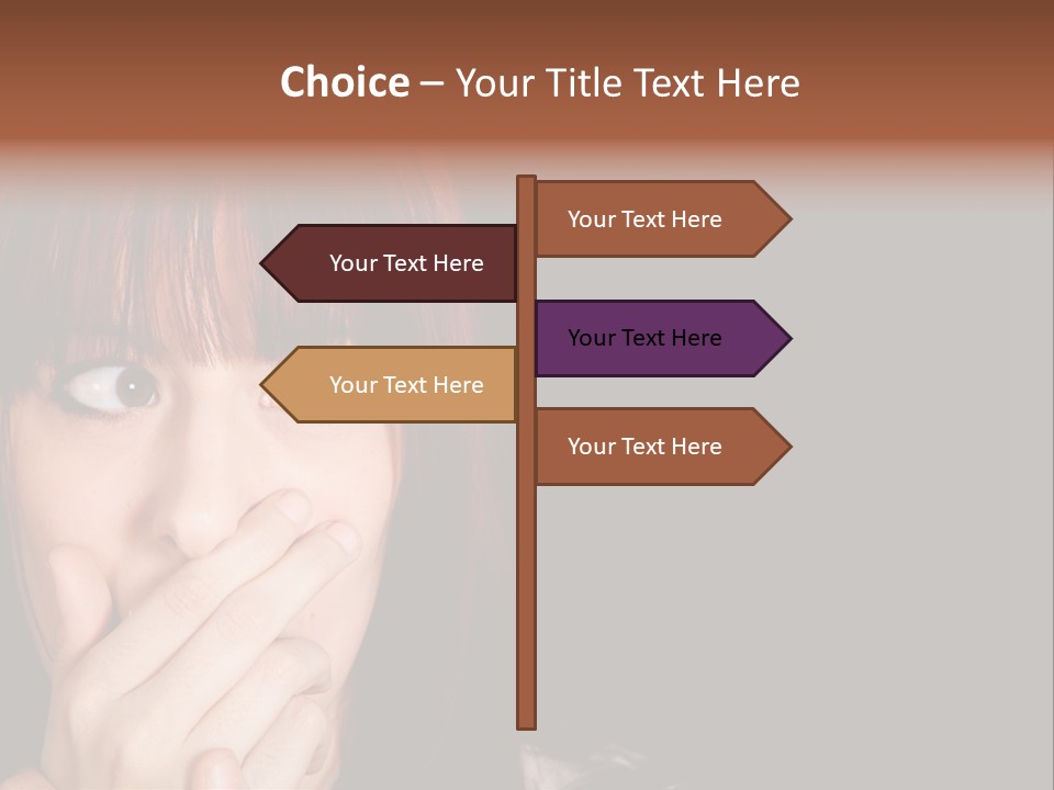 Girl Dark Scared PowerPoint Template