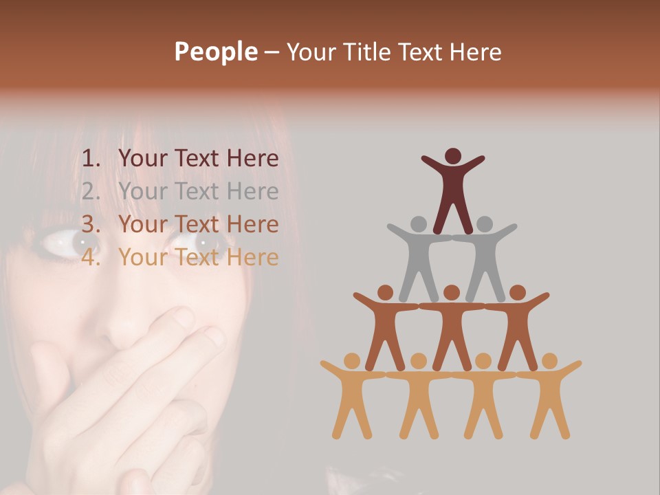 Girl Dark Scared PowerPoint Template