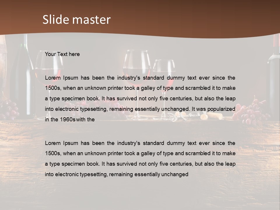 Cold Bunch Wine PowerPoint Template