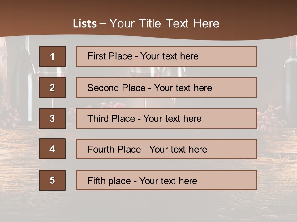 Cold Bunch Wine PowerPoint Template