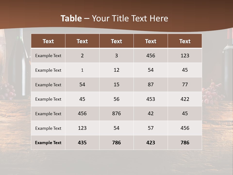 Cold Bunch Wine PowerPoint Template