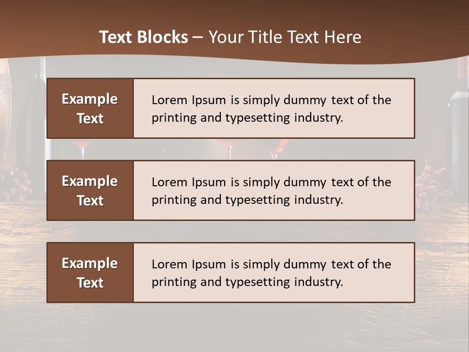 Cold Bunch Wine PowerPoint Template