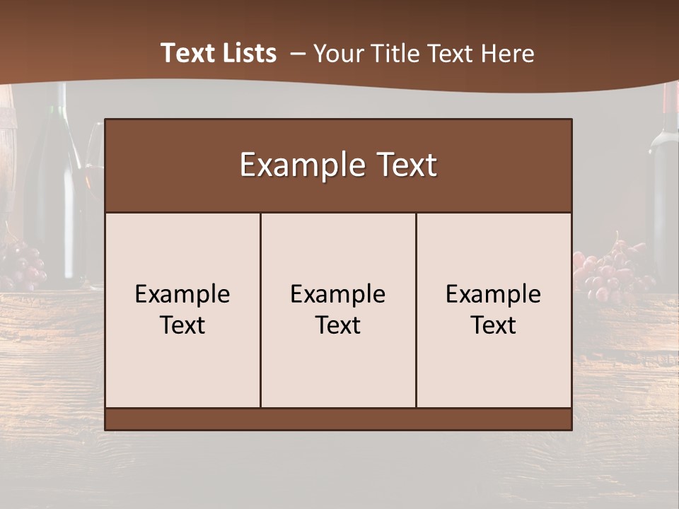 Cold Bunch Wine PowerPoint Template