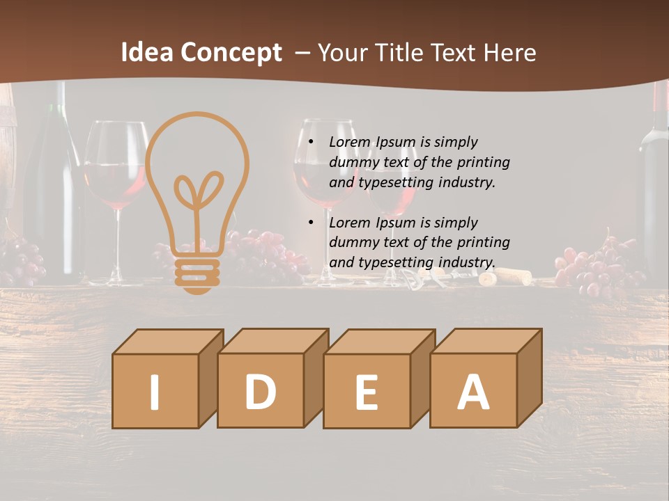 Cold Bunch Wine PowerPoint Template