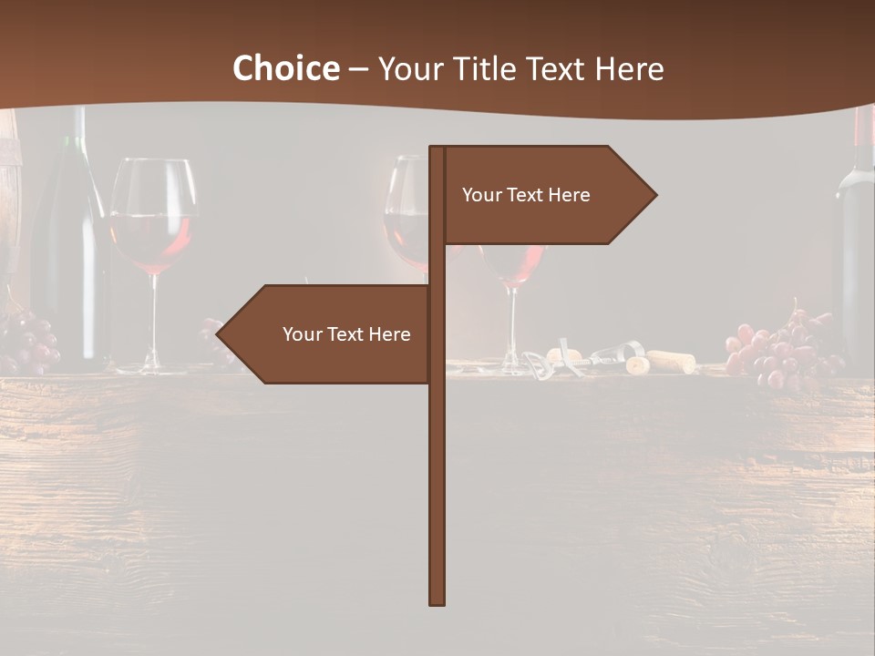 Cold Bunch Wine PowerPoint Template