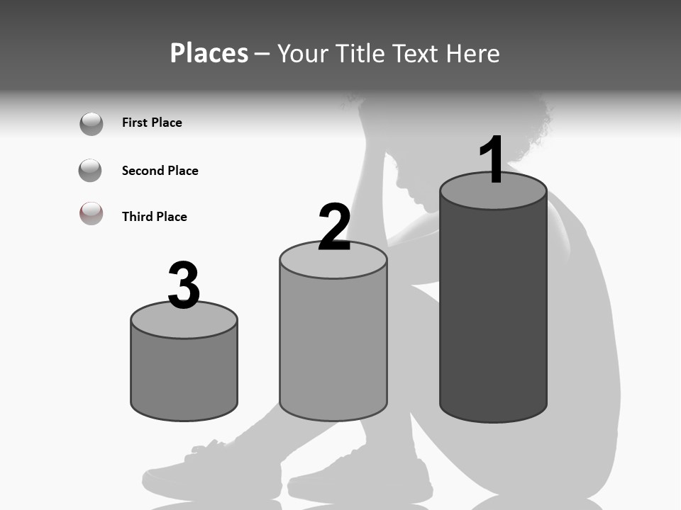 A Woman Sitting On The Ground With Her Hand On Her Head PowerPoint Template