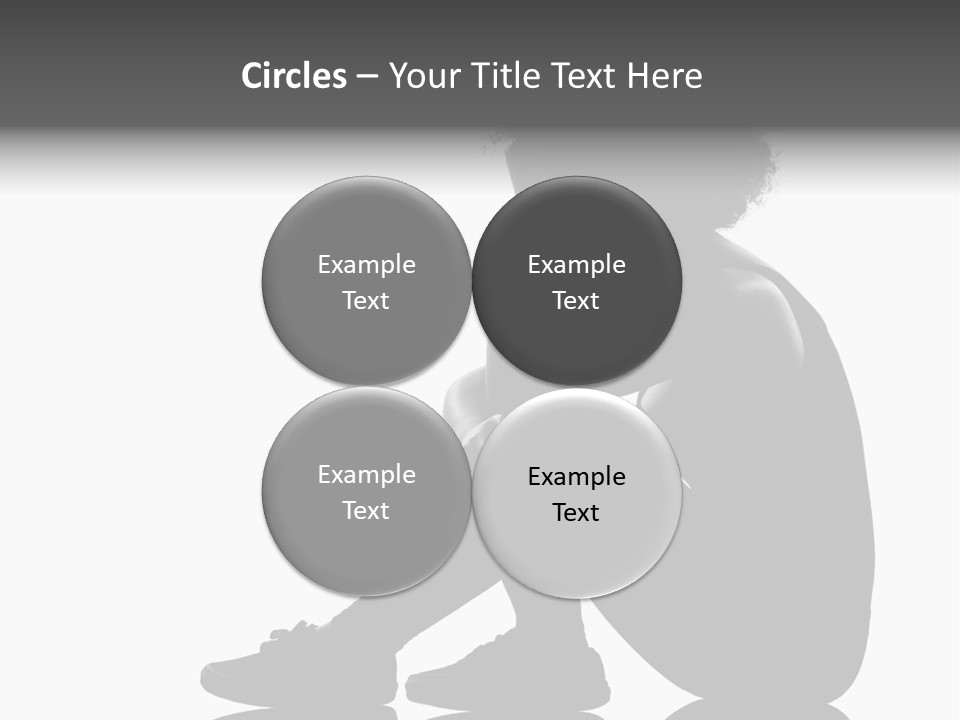 A Woman Sitting On The Ground With Her Hand On Her Head PowerPoint Template