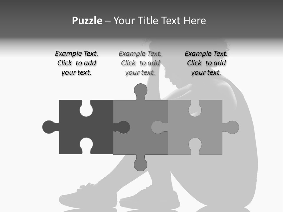 A Woman Sitting On The Ground With Her Hand On Her Head PowerPoint Template