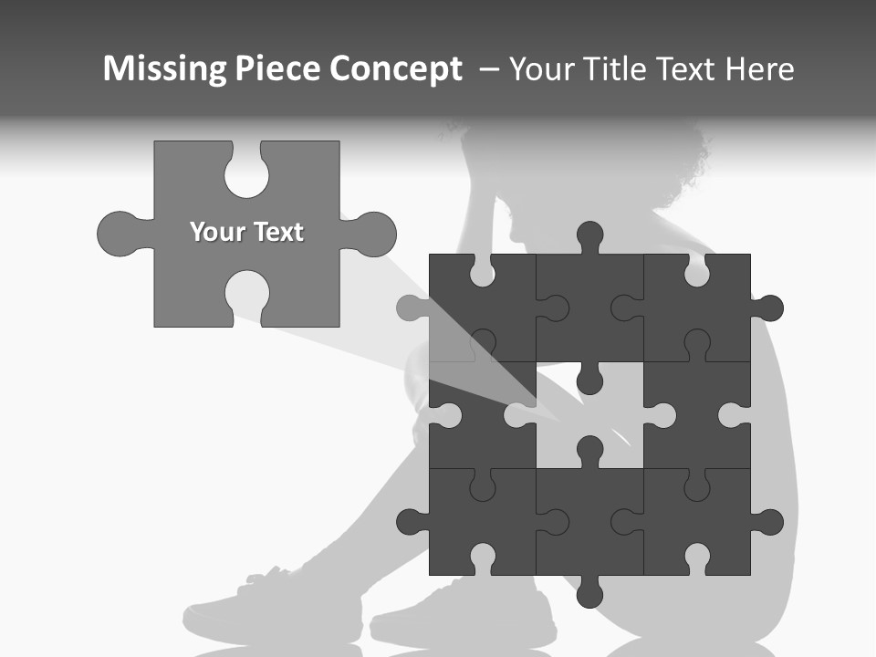 A Woman Sitting On The Ground With Her Hand On Her Head PowerPoint Template