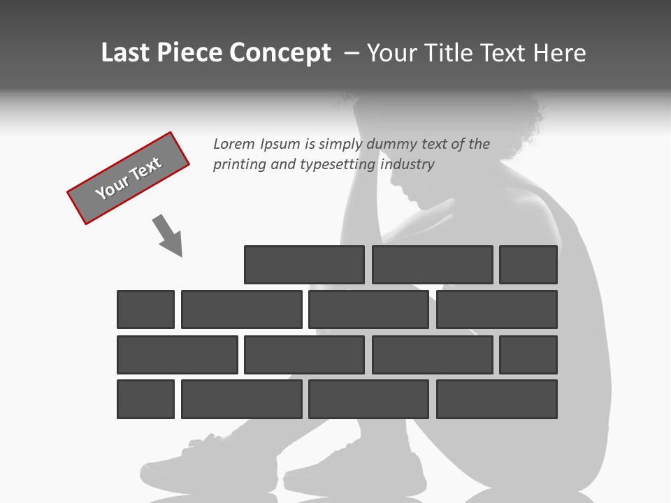 A Woman Sitting On The Ground With Her Hand On Her Head PowerPoint Template