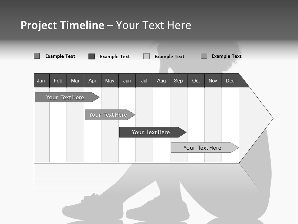 A Woman Sitting On The Ground With Her Hand On Her Head PowerPoint Template
