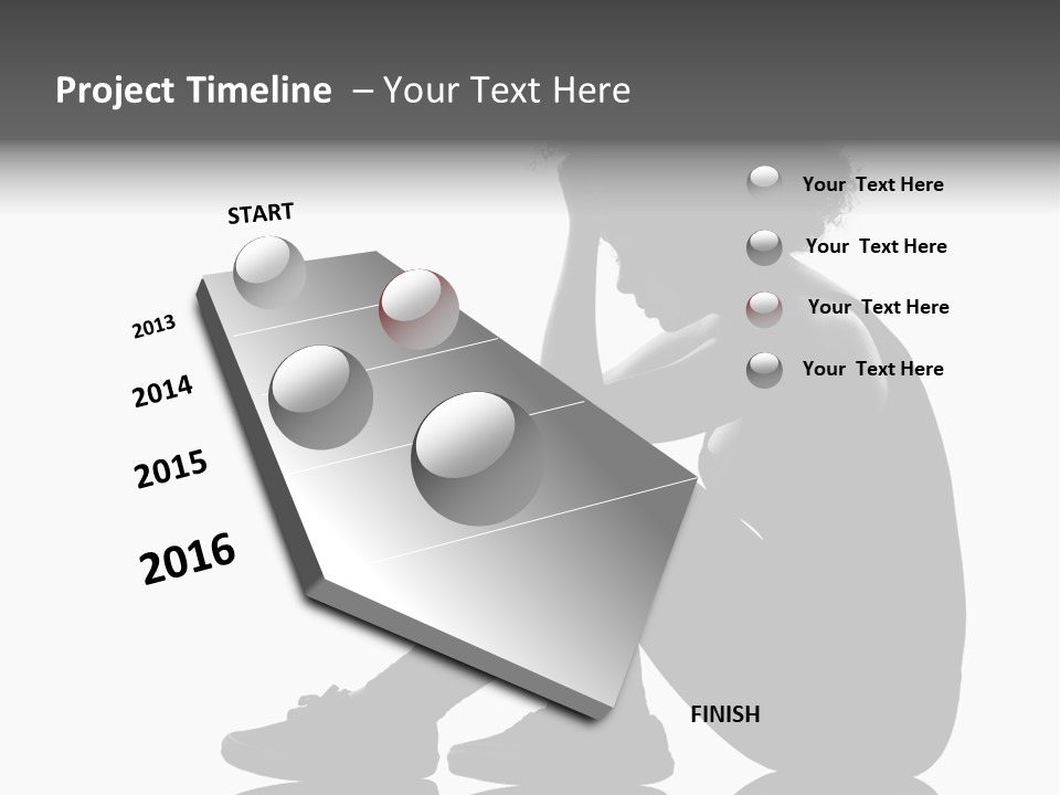 A Woman Sitting On The Ground With Her Hand On Her Head PowerPoint Template