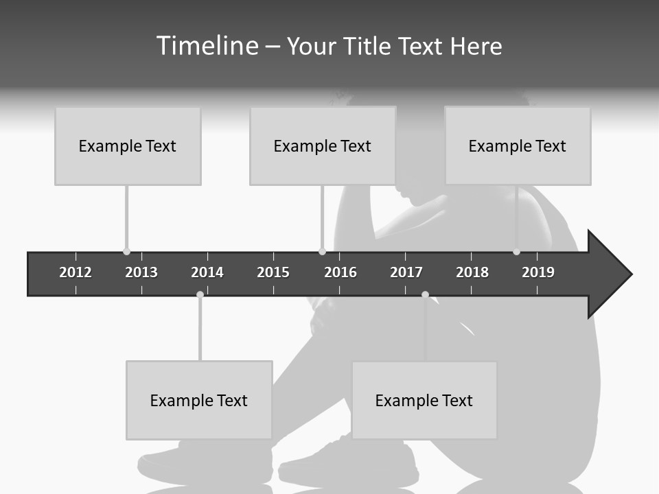 A Woman Sitting On The Ground With Her Hand On Her Head PowerPoint Template