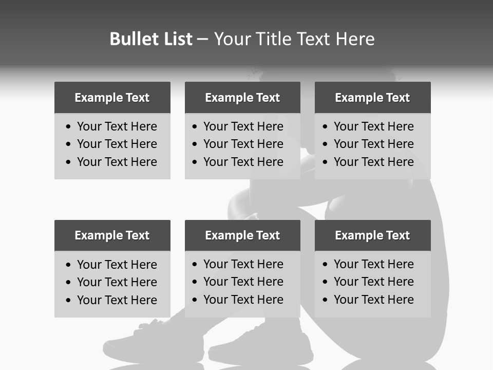 A Woman Sitting On The Ground With Her Hand On Her Head PowerPoint Template