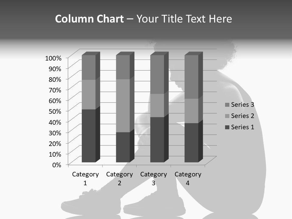 A Woman Sitting On The Ground With Her Hand On Her Head PowerPoint Template