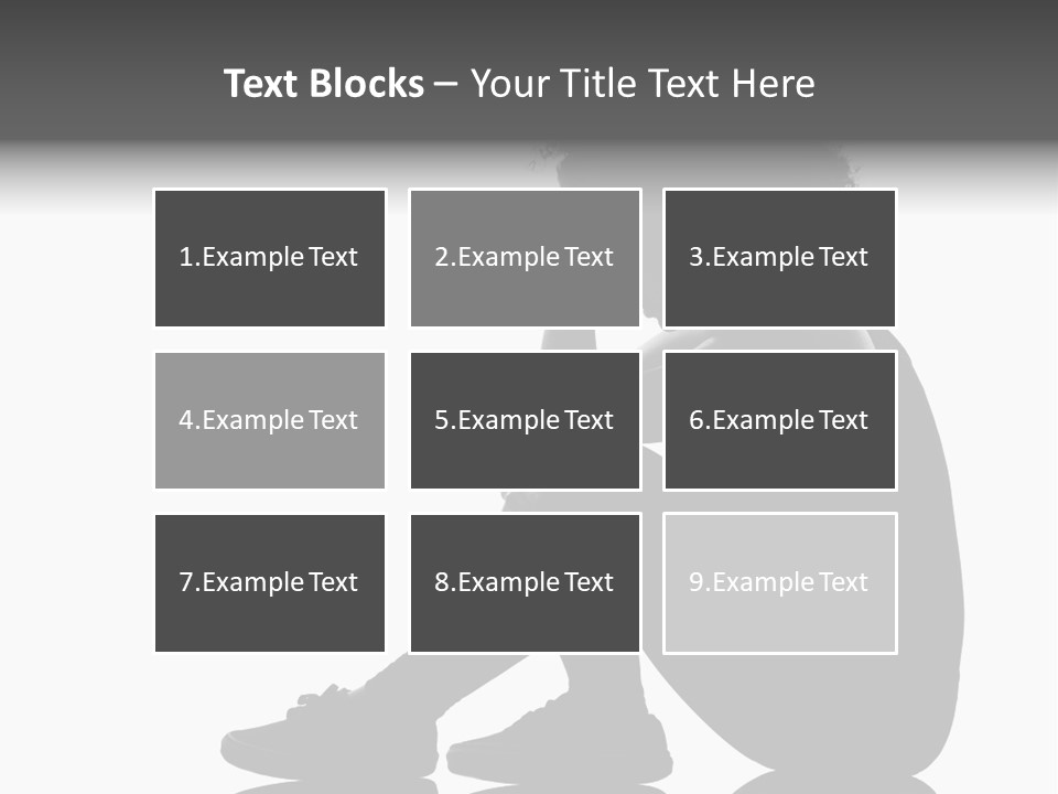 A Woman Sitting On The Ground With Her Hand On Her Head PowerPoint Template